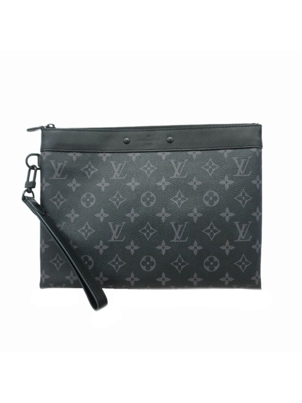 Louis Vuitton Clutch Monogram Eclipse Pochette to Go Black